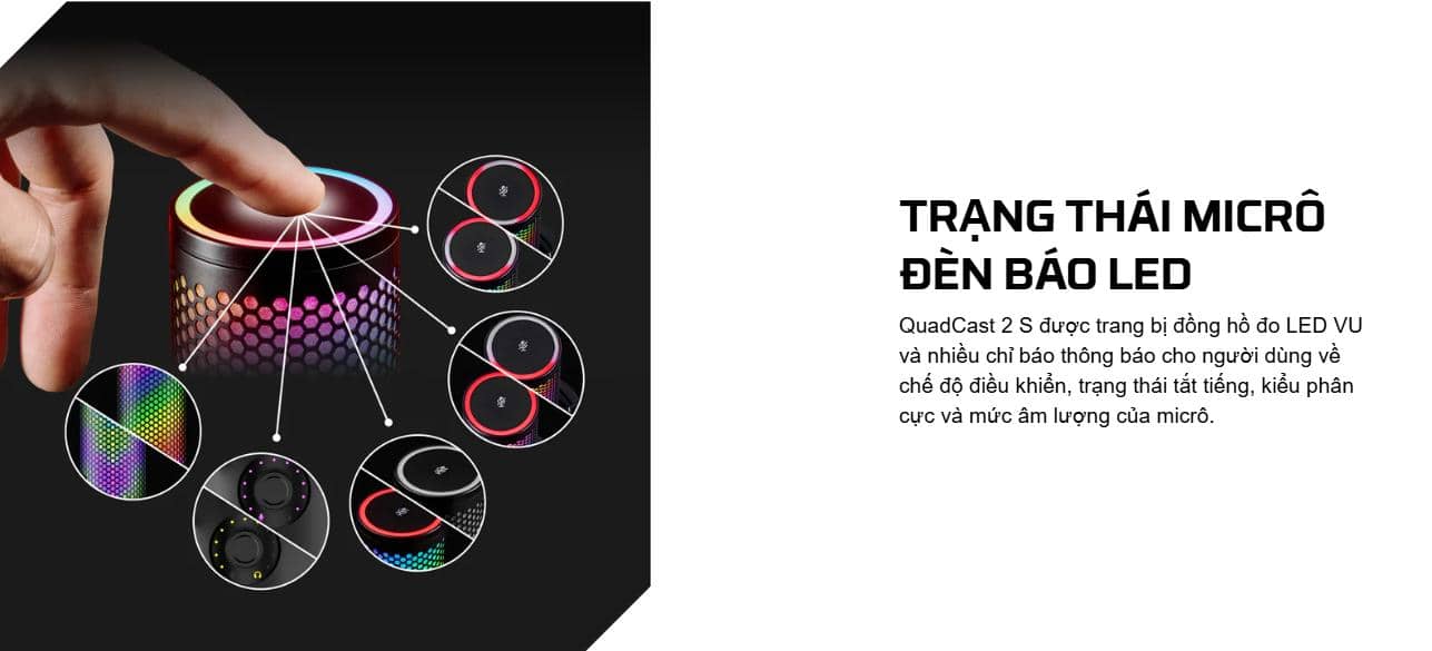 Micro HyperX QuadCast 2 S (9A273AA) 8