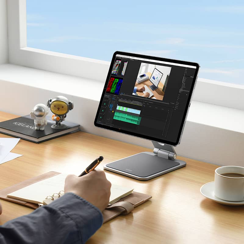 Giá đỡ từ tính iPad 12.9 inch Baseus MagStable Series Màu Xám - Hợp Kim Nhôm (B10460300811-01) 8