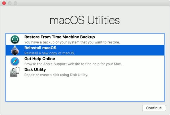 Cài lại MacOS