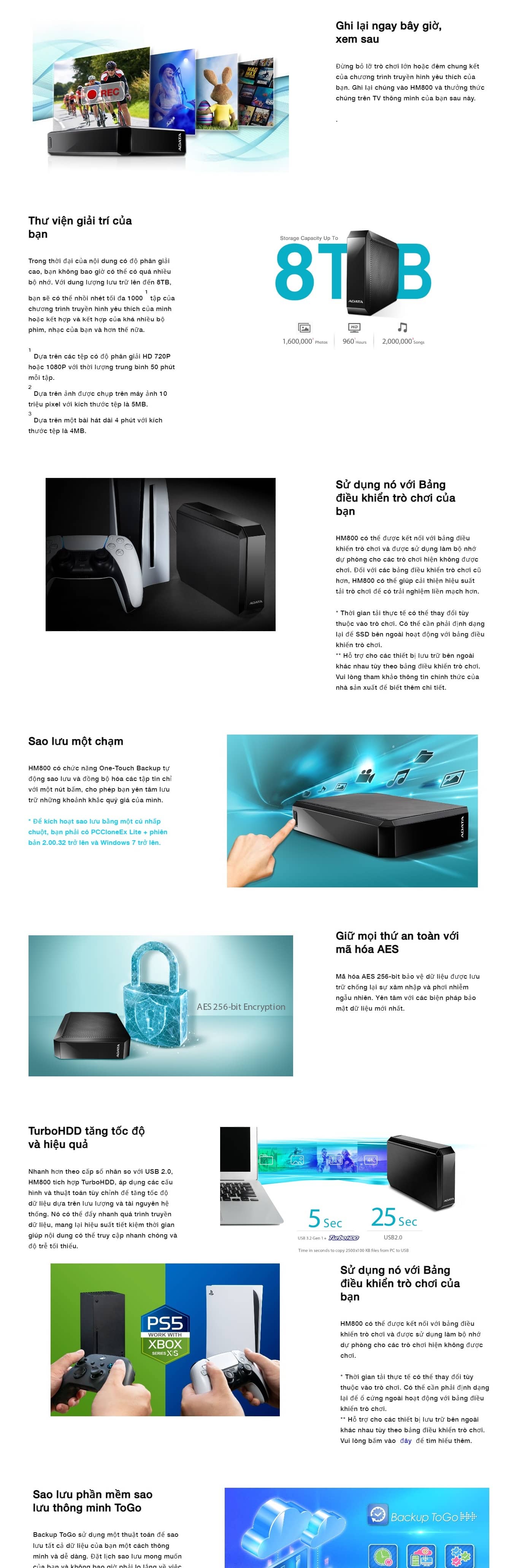 Ổ cứng di động ADATA HM800 4TB USB 3.2 Gen 1 Đen 