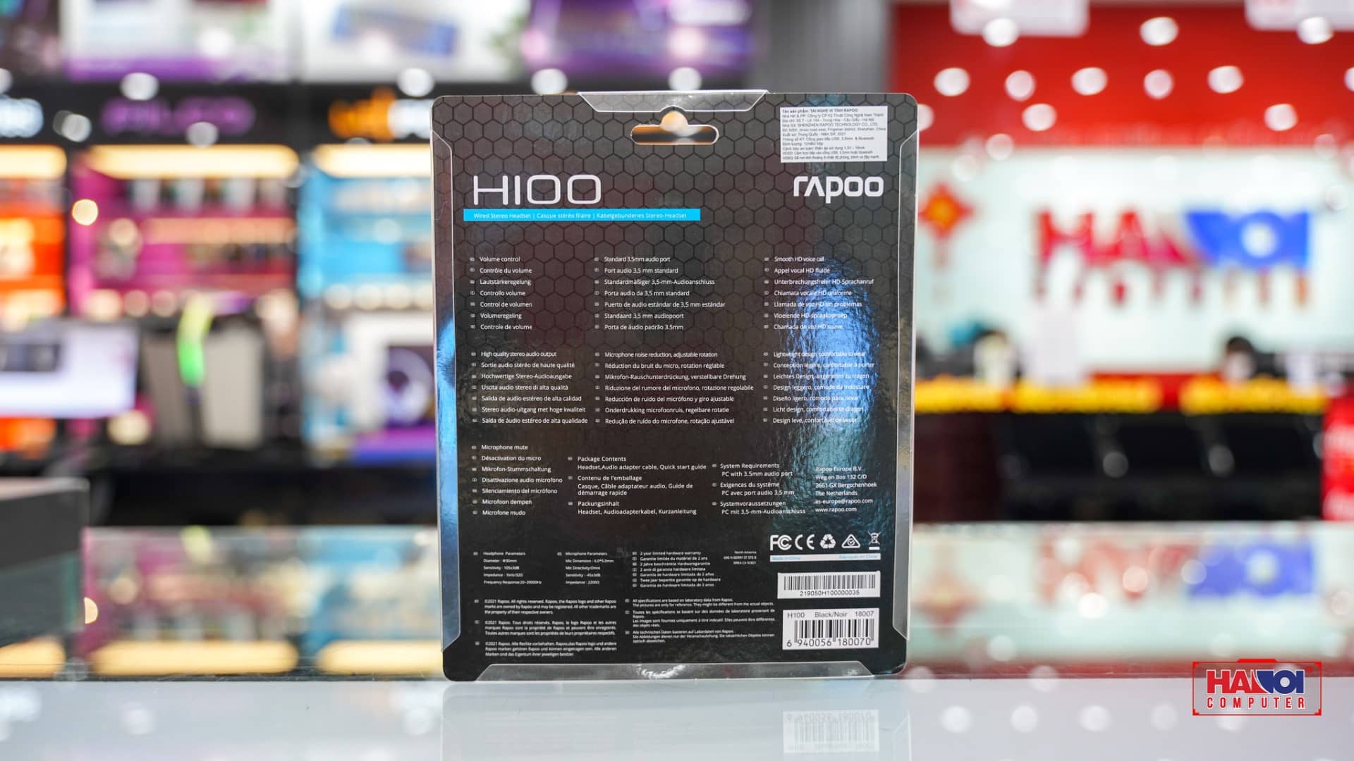 Tai nghe có dây Rapoo H100 Đen