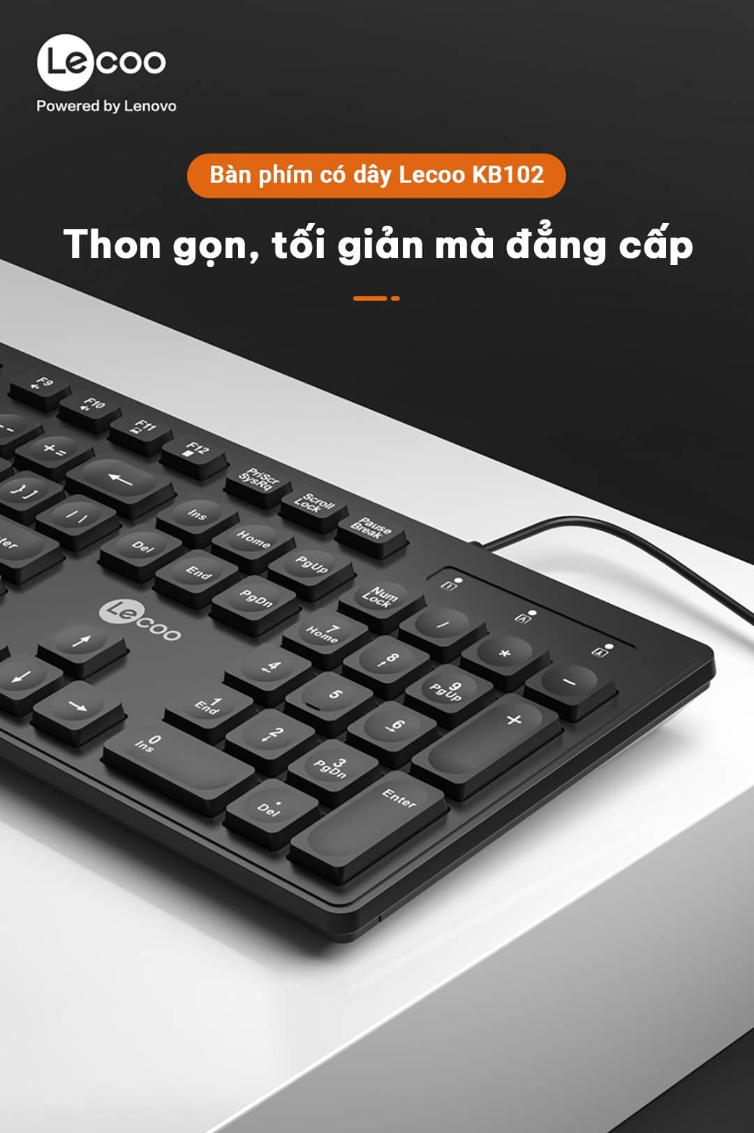 Bàn phím văn phòng Lecoo KB102