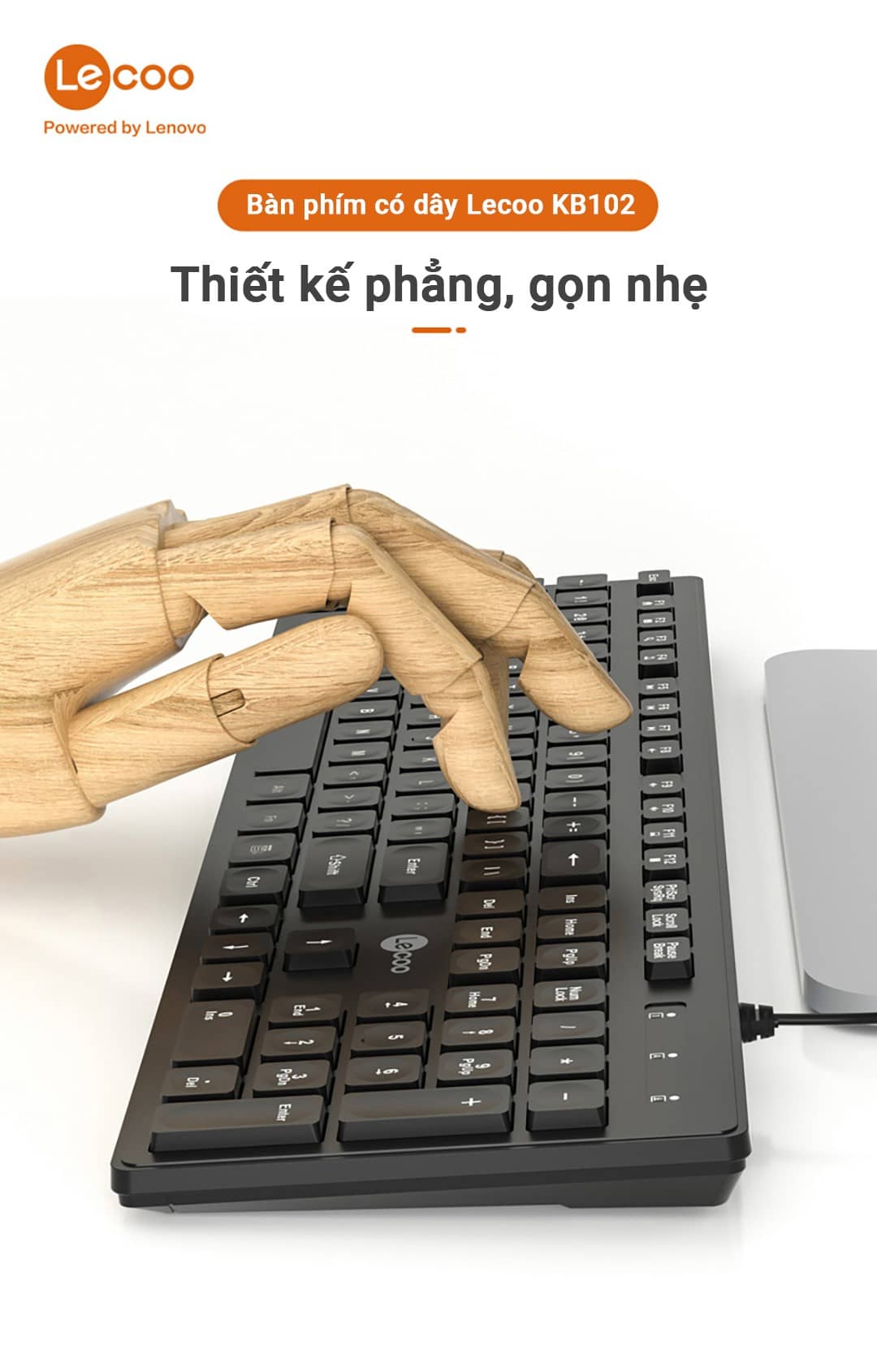 Bàn phím văn phòng Lecoo KB102