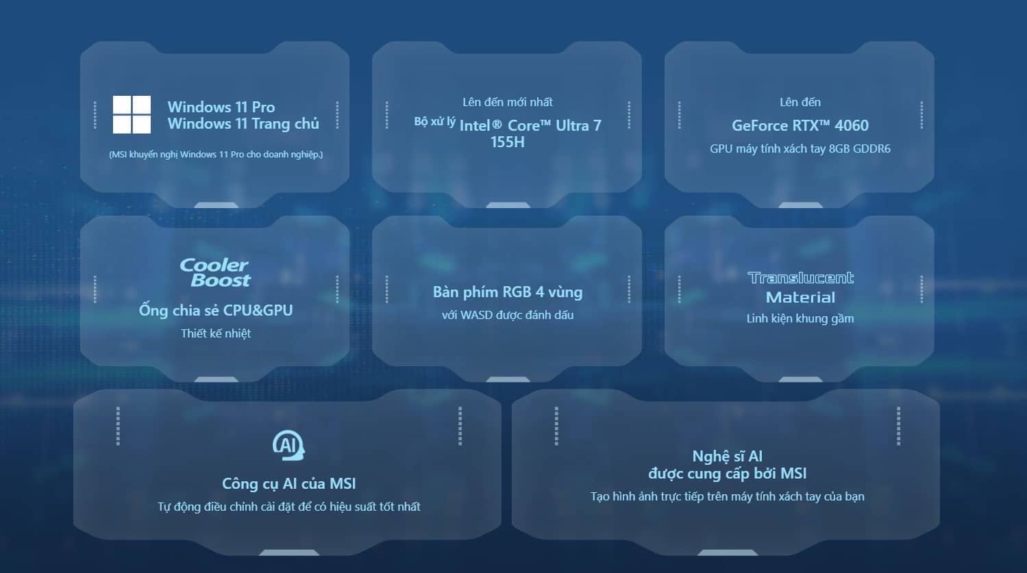 Laptop MSI Gaming Cyborg 15 AI (A1VEK-053VN) 