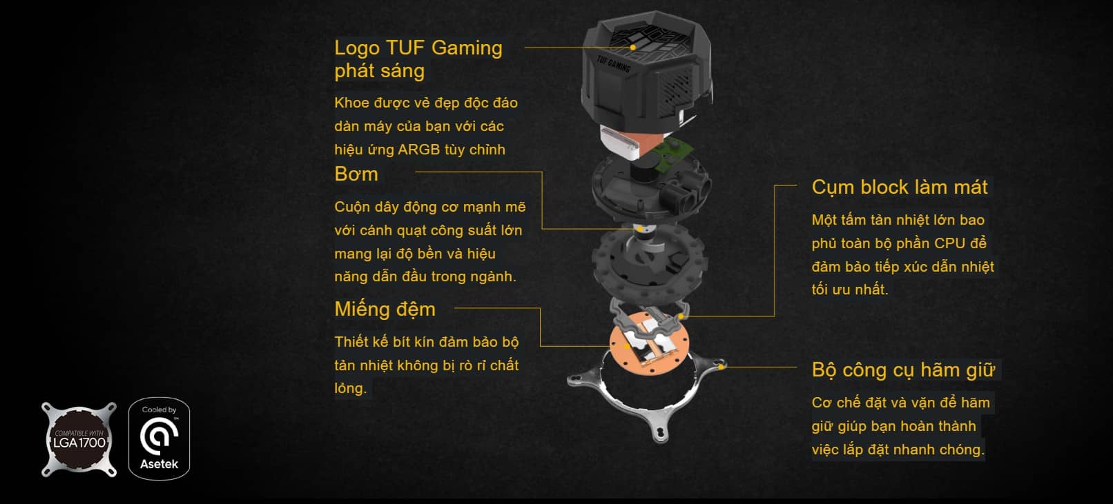 TẢN NHIỆT NƯỚC ASUS TUF LC 240 ARGB