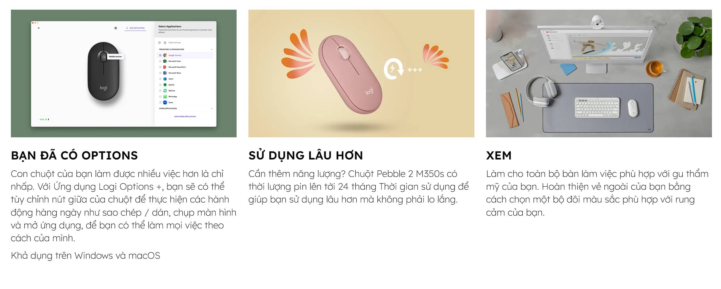 Chuột không dây Logitech Pebble M350s