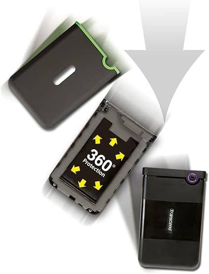 Ổ cứng di động Transcend 4TB 2.5inch StoreJet Slim 25M3C Type C, Vỏ Kim Loại (TS4TSJ25M3C) 2