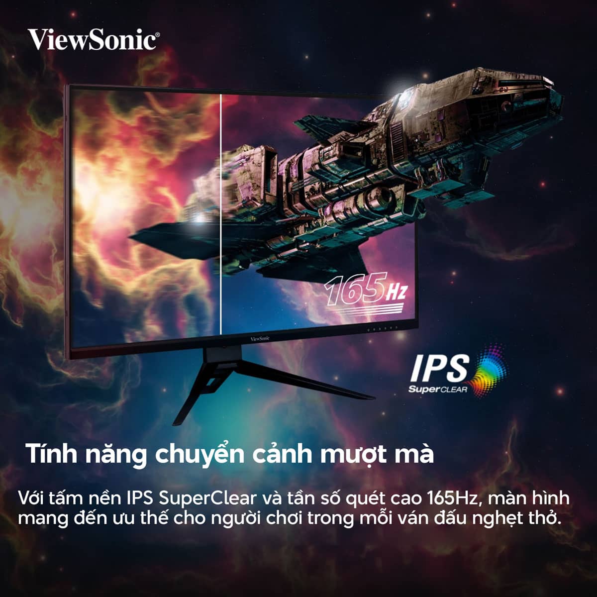 tần số quét Viewsonic VX3219-2K-Pro-2 cao giúp nội dung chuyển động mượt mà không giật lag 