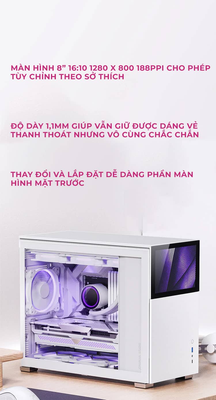 Vỏ case Jonsbo D31 STD White ( Mini Tower/Màu Trắng)