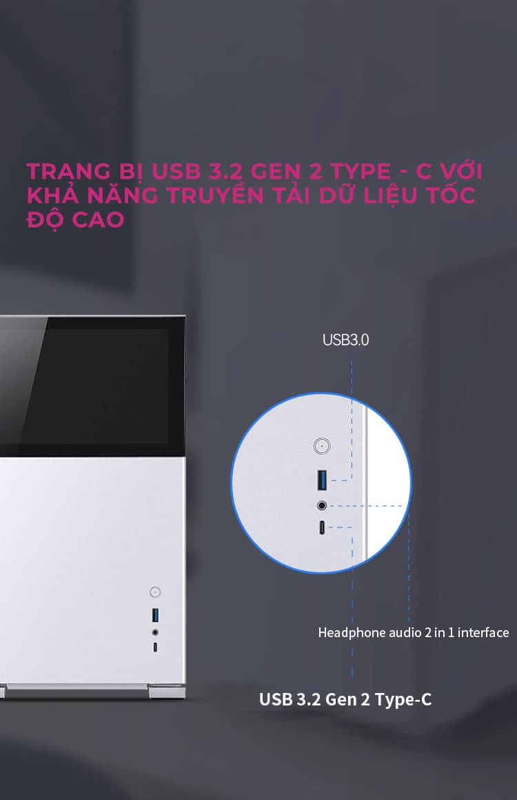 Vỏ case Jonsbo D31 STD White ( Mini Tower/Màu Trắng)
