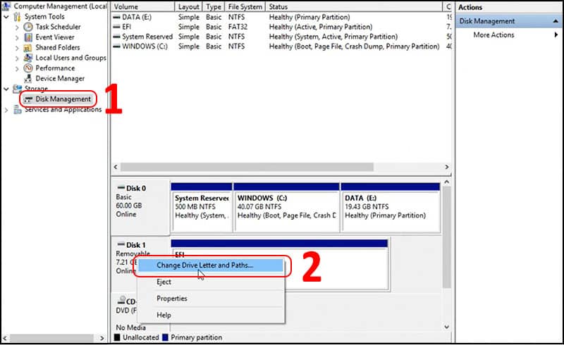 USB không nhận do trùng tên