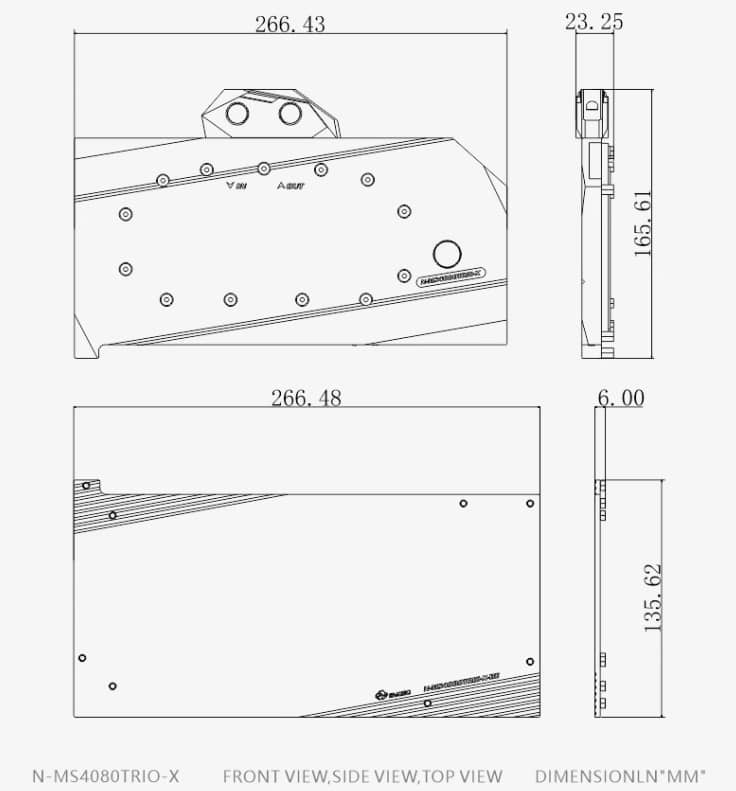 Block nước Bykski cho VGA MSI RTX 4080 SUPRIM/SUPRIM X/TRIO (N-MS4080TRIO-X 5V RBW)