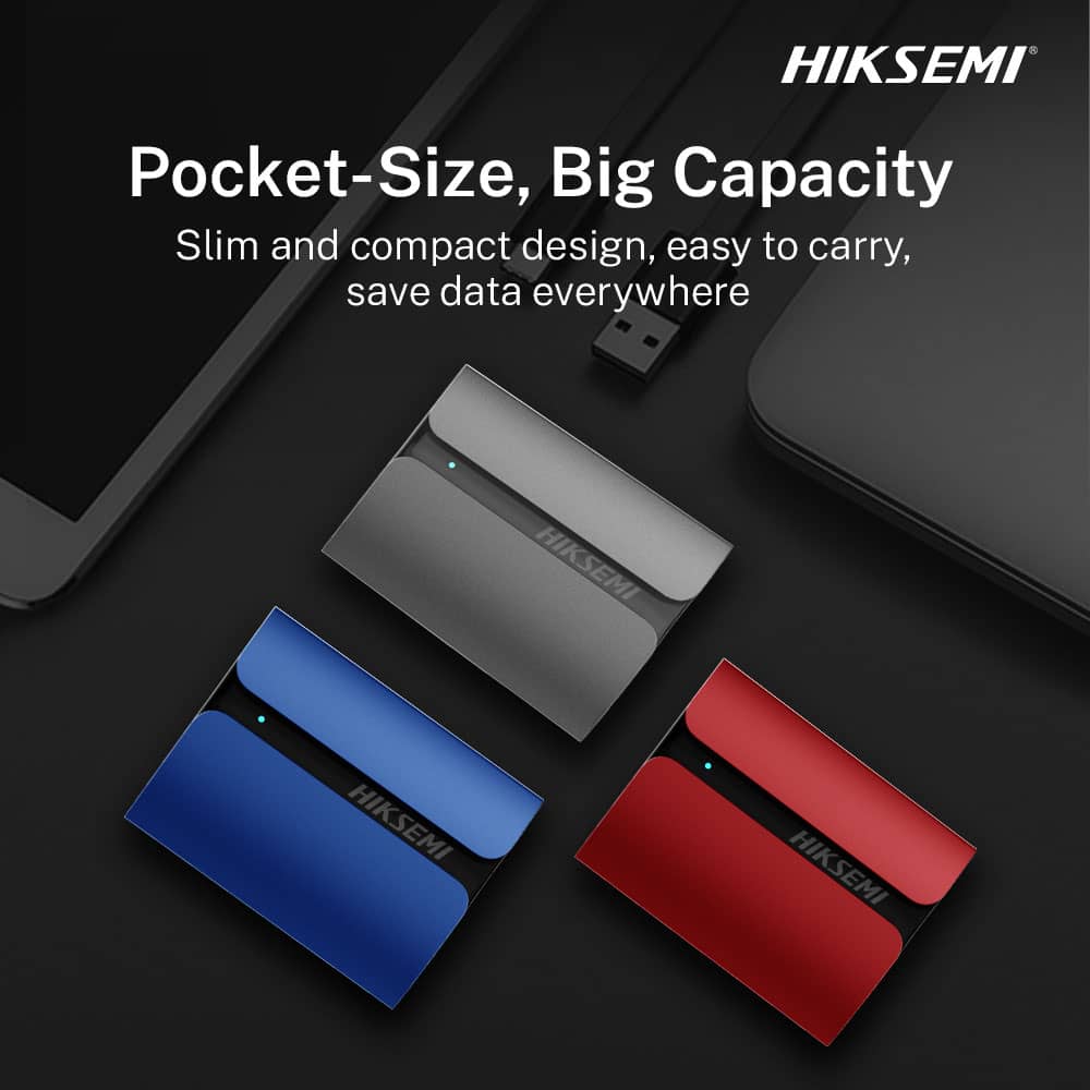 Ổ cứng di động Hiksemi Portable Shield SSD T300S Incendio 1TB USB3.1,Type C Màu Đỏ