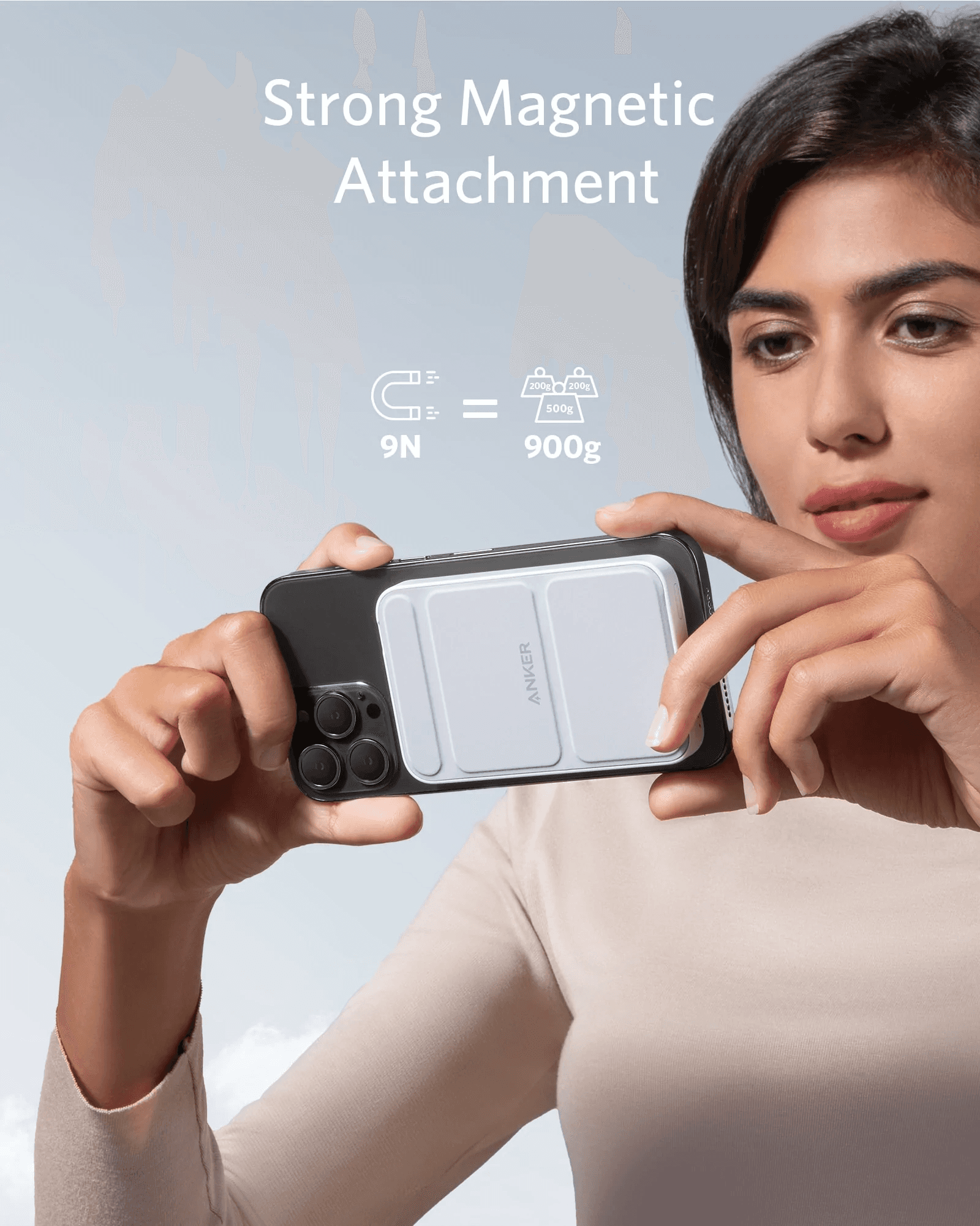 Sạc dự phòng Anker 622 MagGo 1C 7.5W 5.000mAh (with Foldable Stand) Đen (Black) B2C_A1614011 4