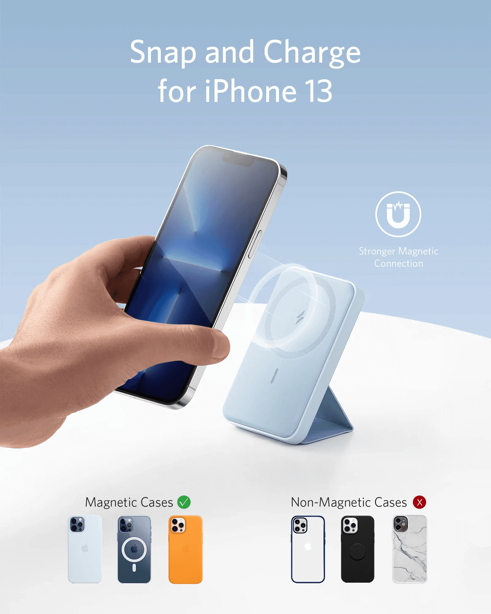 Sạc dự phòng Anker 622 MagGo 1C 7.5W 5.000mAh (with Foldable Stand) Đen (Black) B2C_A1614011