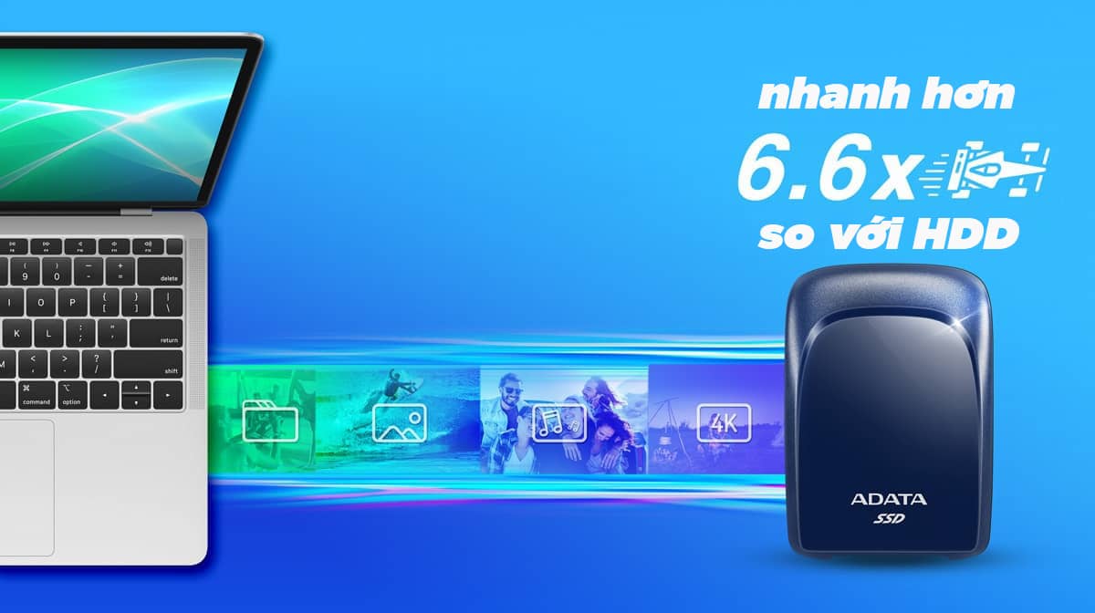 Ổ cứng di động SSD Adata ASC680 màu đen 