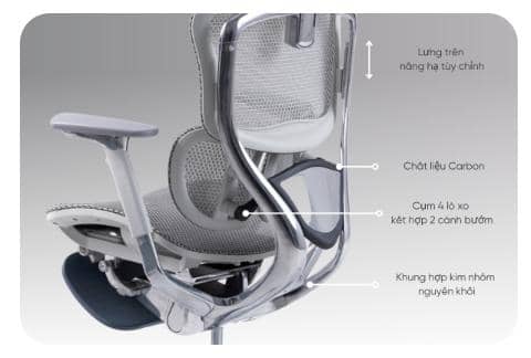 Ghế công thái học GAMI Crom Pro Grey