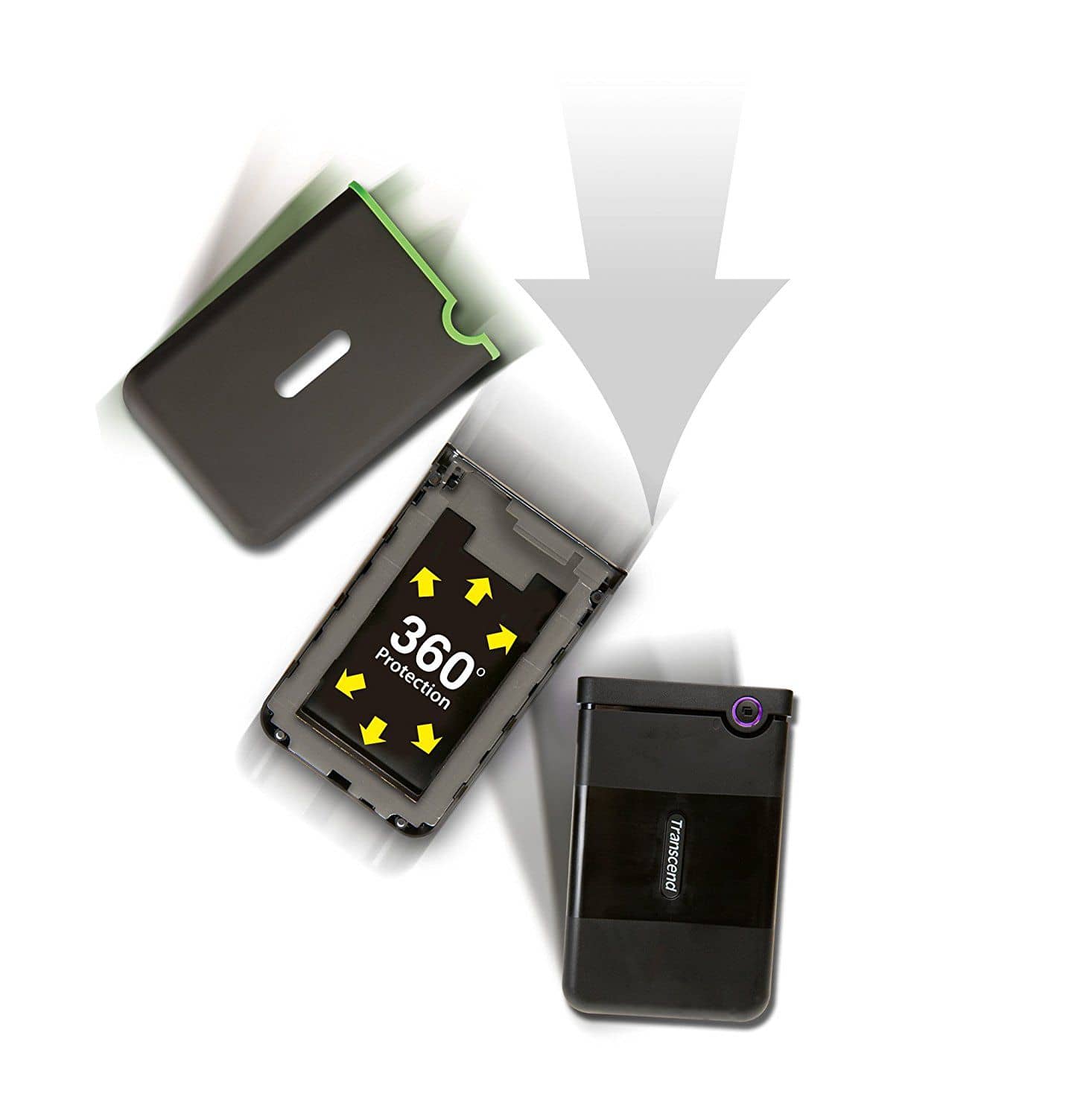 Ổ cứng di động Transcend 2TB 2.5inch StoreJet Slim 25C3C Type C, Vỏ Kim Loại 2