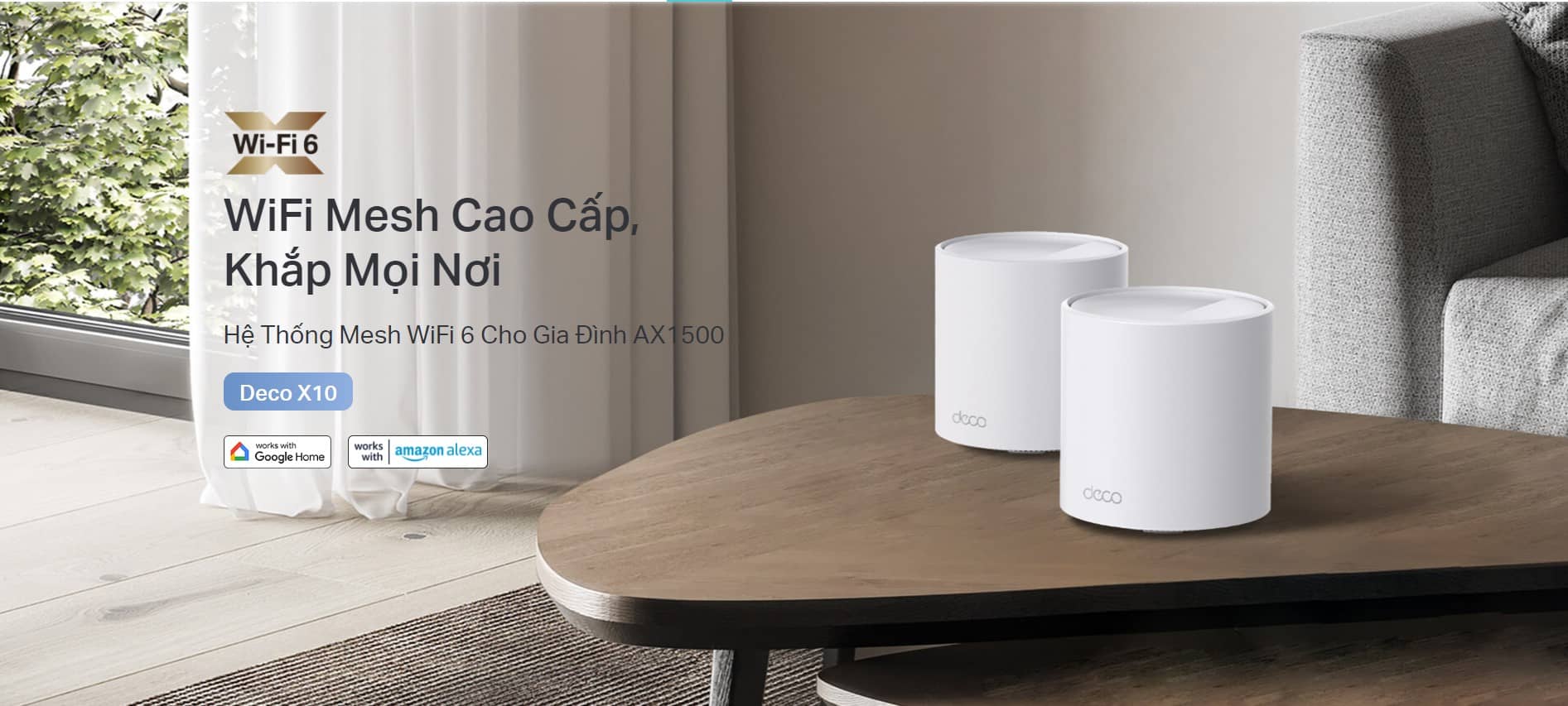 Bộ phát wifi mesh TP-Link Deco X10 3 Pack Wireless AX1500Mbps