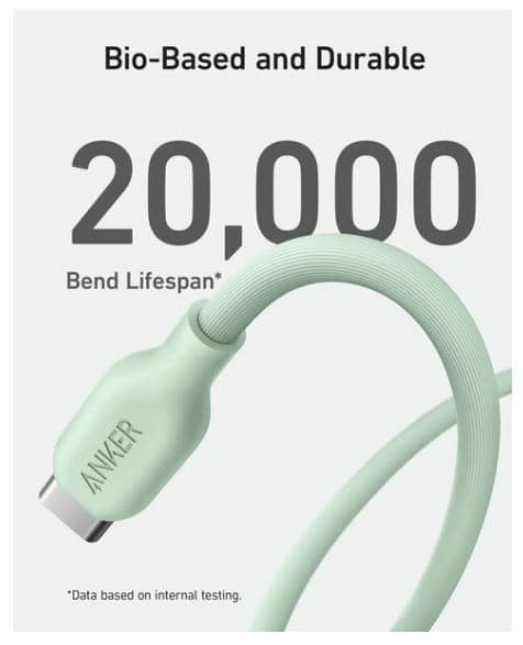 Cáp sạc Anker 544 C-C 0.9m TPE Bio-Based màu đen (black) B2B_A80F1H11 2