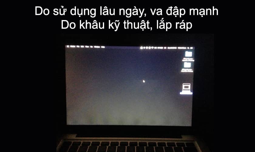 nguyên nhân màn hình hở sáng là do va đập lâu ngày