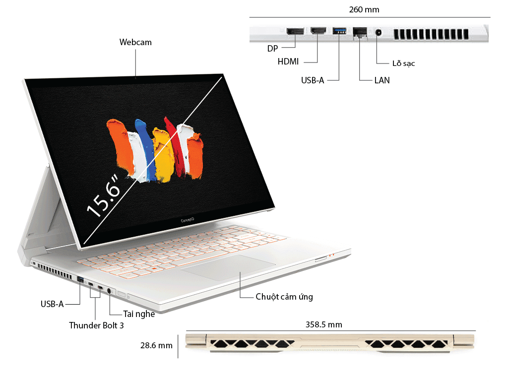 Laptop Đồ họa ConceptD 7 Ezel CC715-71-7940