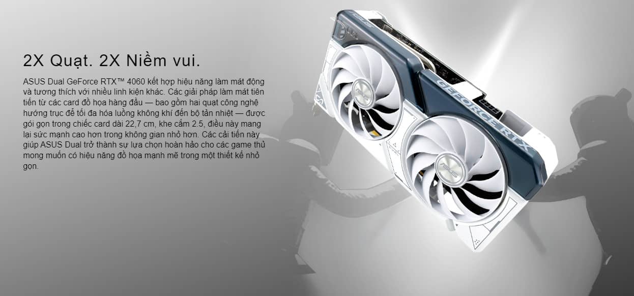 Card màn hình Asus DUAL RTX 4060-O8G-WHITE