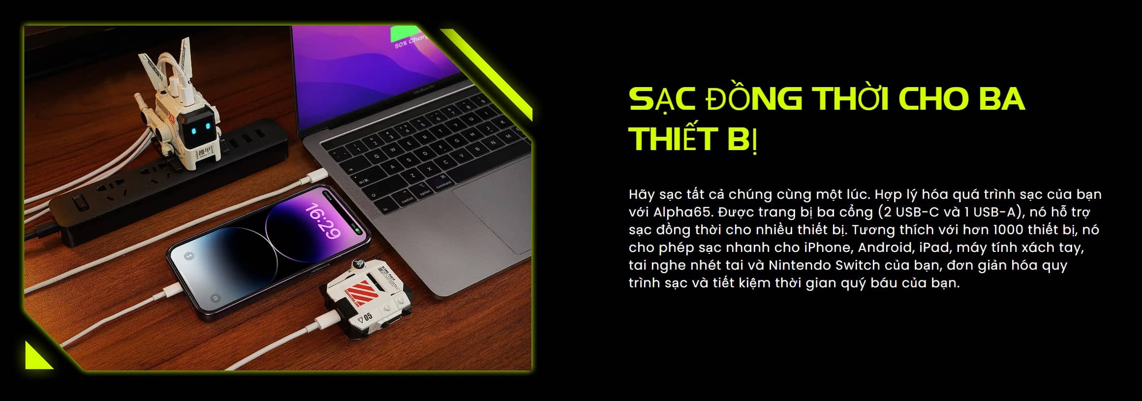 Củ sạc nhanh GravaStar Alpha65