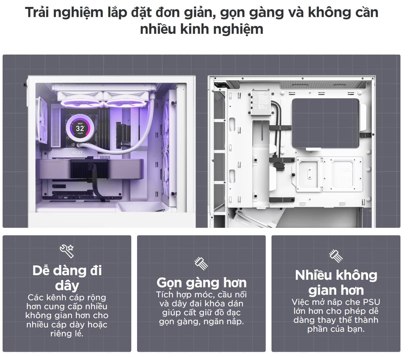 Vỏ máy tính NZXT H5 Flow Black (Mid Tower/Màu Đen)