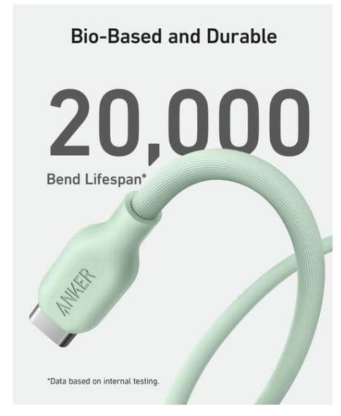 Cáp sạc Anker 544 C-C 0.9m TPE Bio-Based Trắng (White) B2B_A80F1H21  2