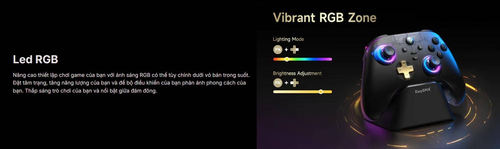 Tay cầm chơi game không dây EasySMX D05 PC Màu Đen 4