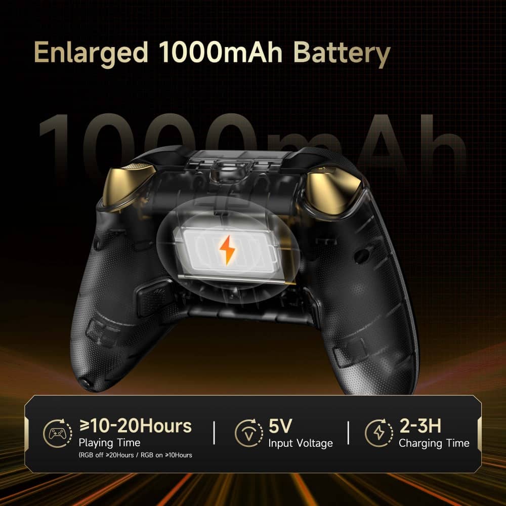 Tay cầm chơi game không dây EasySMX D05 PC Màu Đen 8