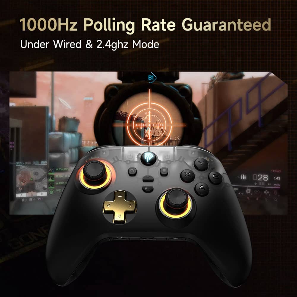 Tay cầm chơi game không dây EasySMX D05 PC Màu Đen 7