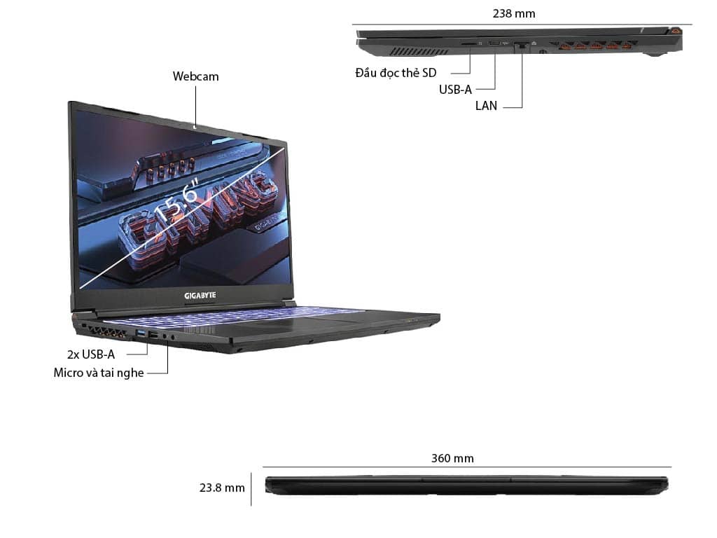 Laptop Gigabyte Gaming G5