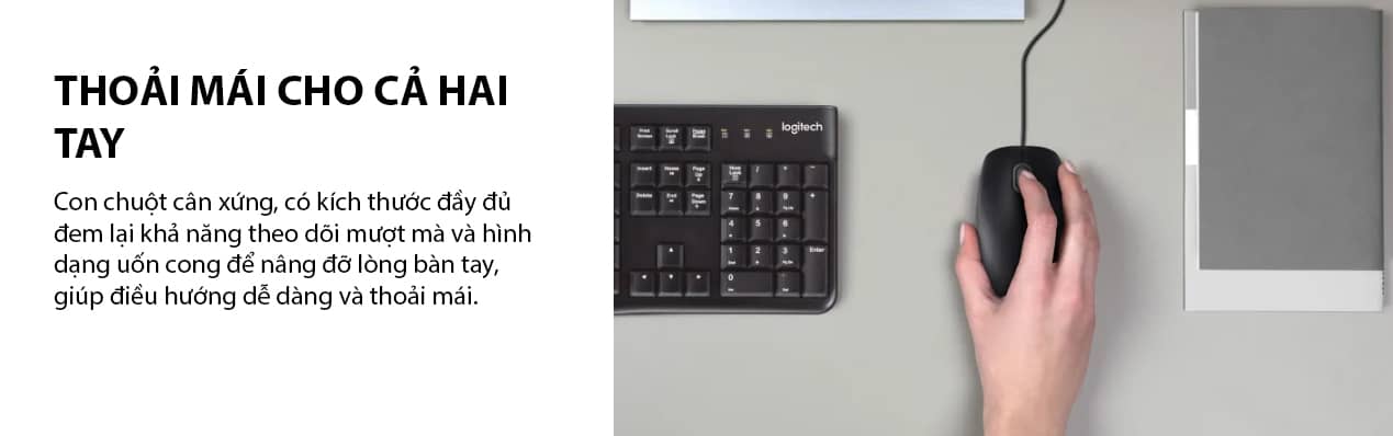 Bộ Bàn phím chuột Logitech MK200 (USB/đen) 3