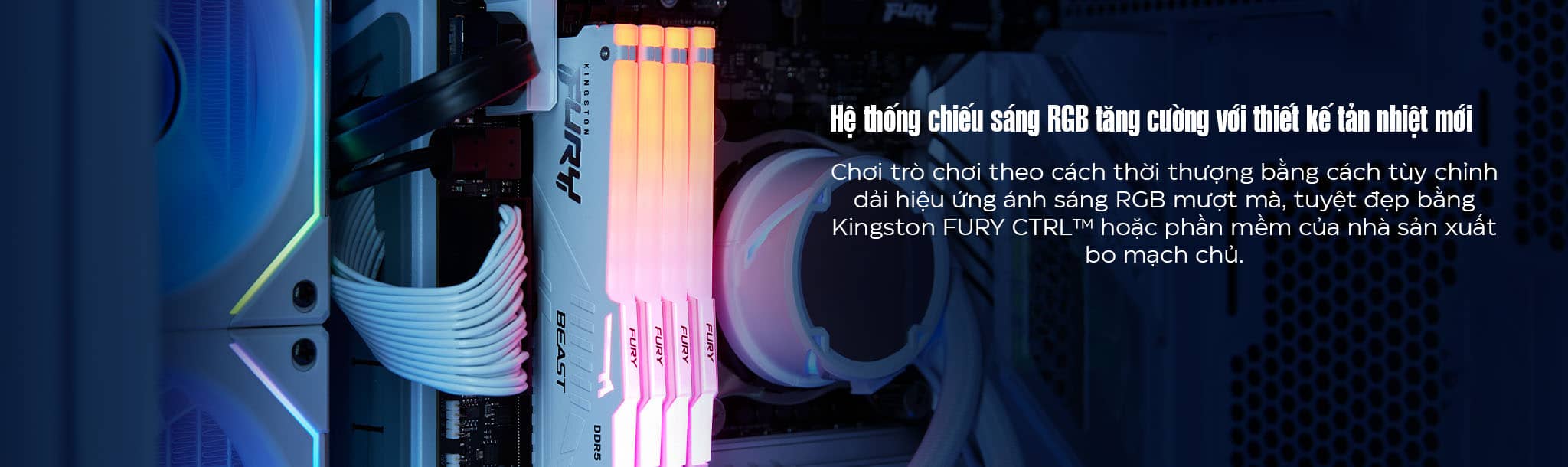 Ram Desktop Kingston Fury Beast RGB ddr5