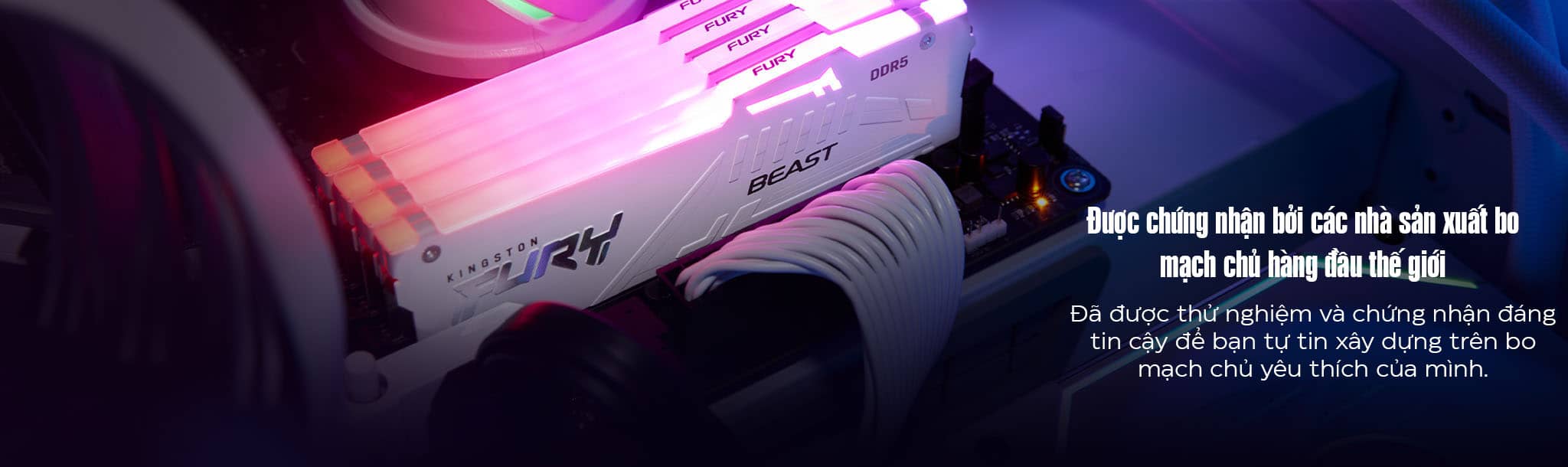 Ram Desktop Kingston Fury Beast RGB ddr5