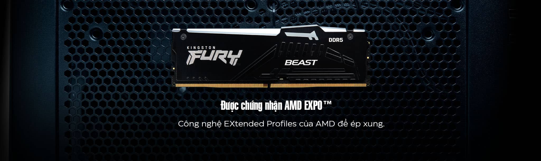 Ram Desktop Kingston Fury Beast RGB ddr5