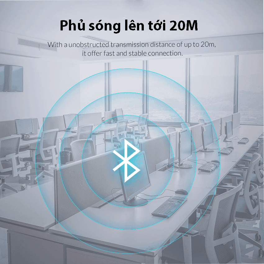 USB kết nối Bluetooth 5.0 Orico BTA-608-WH