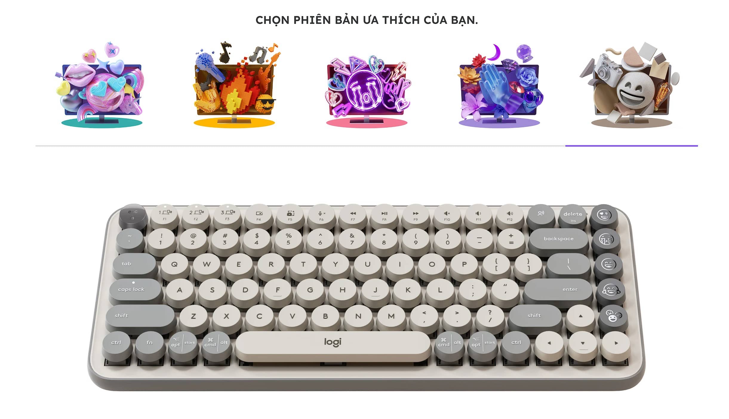 Bàn phím không dây Logitech Pop Keys