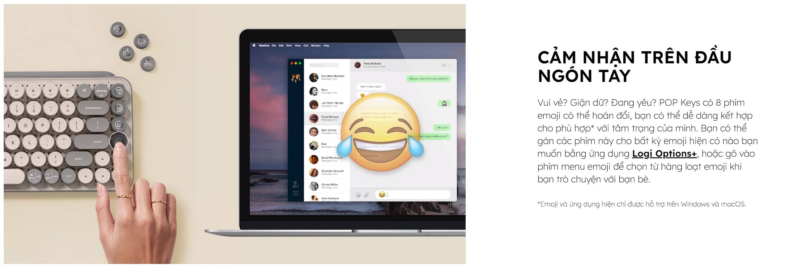 Bàn phím không dây Logitech Pop Keys
