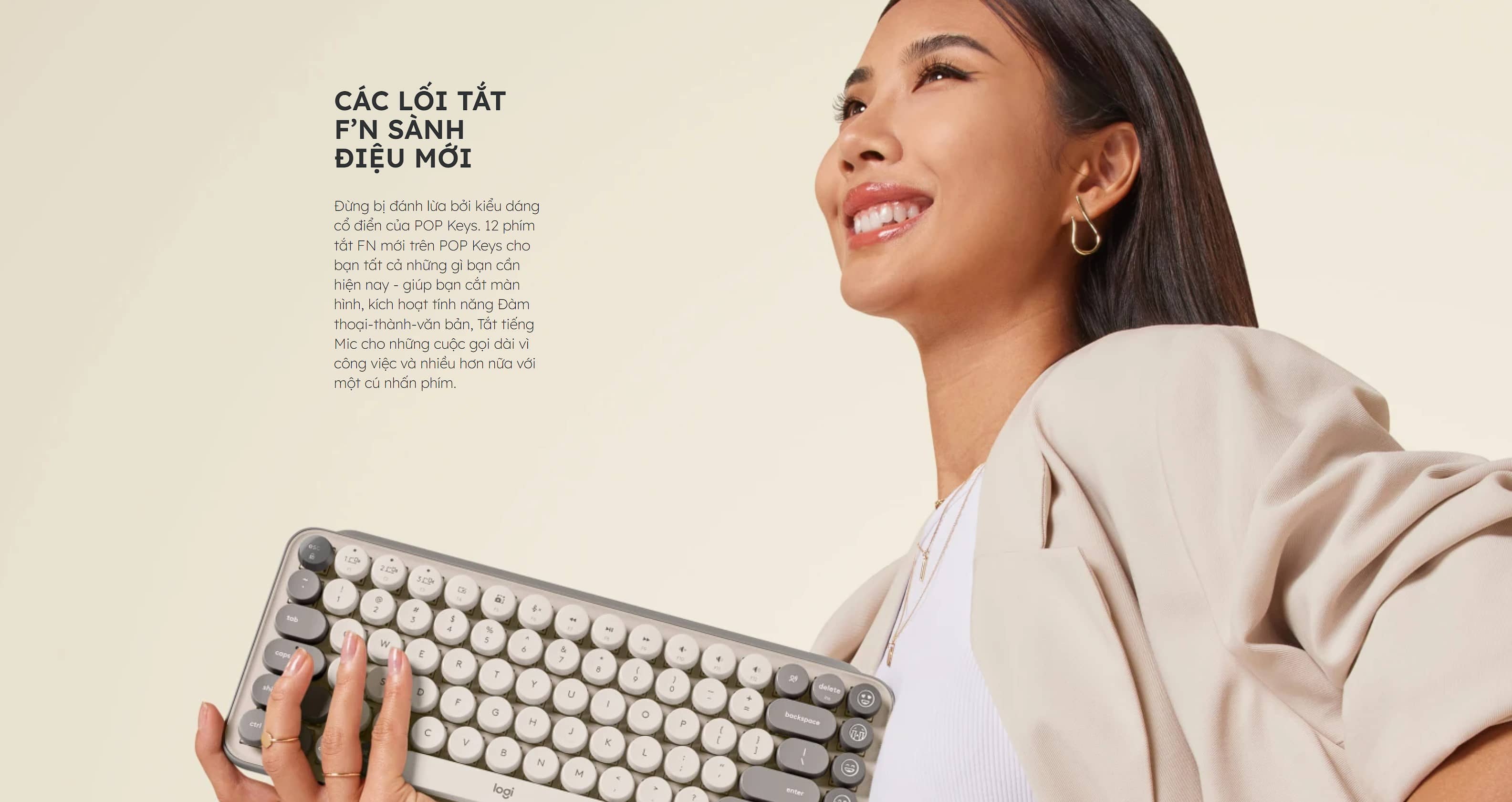 Bàn phím không dây Logitech Pop Keys
