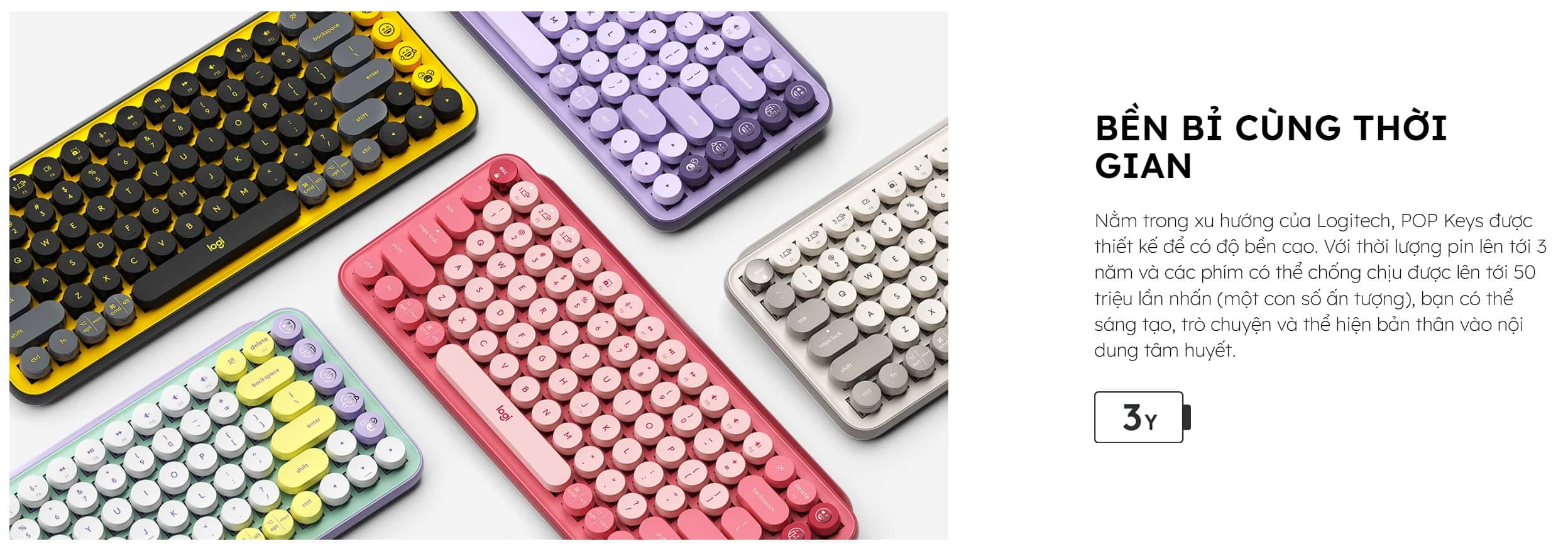 Bàn phím không dây Logitech Pop Keys