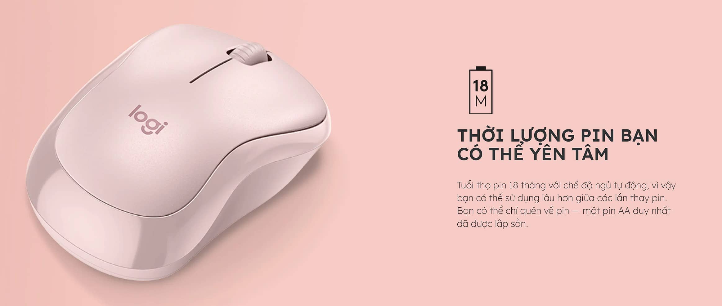 Chuột không dây Logitech M240 Silent