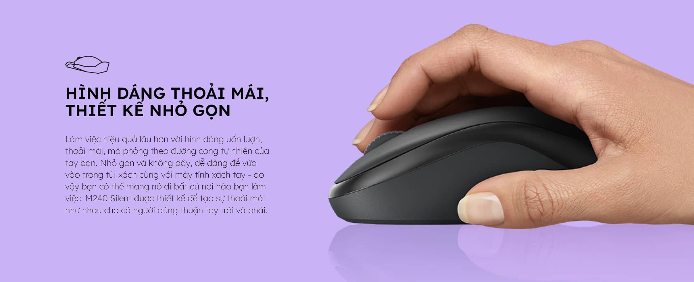 Chuột không dây Logitech M240 Silent