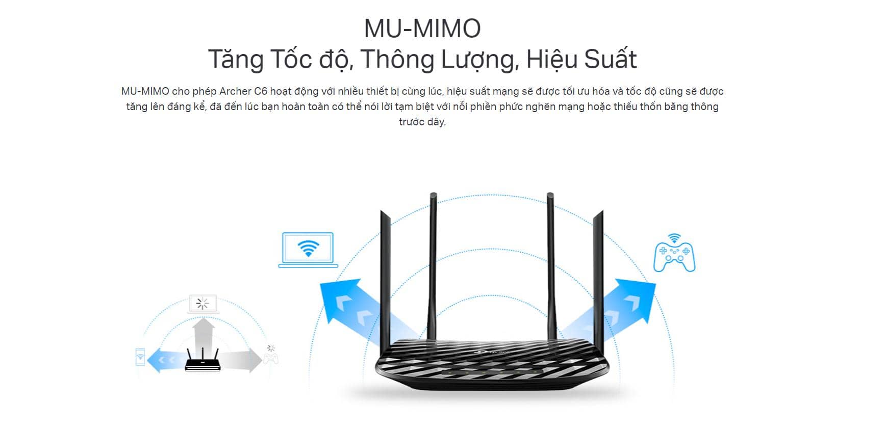 Bộ phát wifi TP-Link Archer C6 V2 Wireless AC1200Mbps