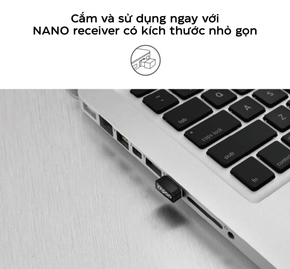 Bộ Bàn phím chuột không dây Rapoo 8000S đen (USB)