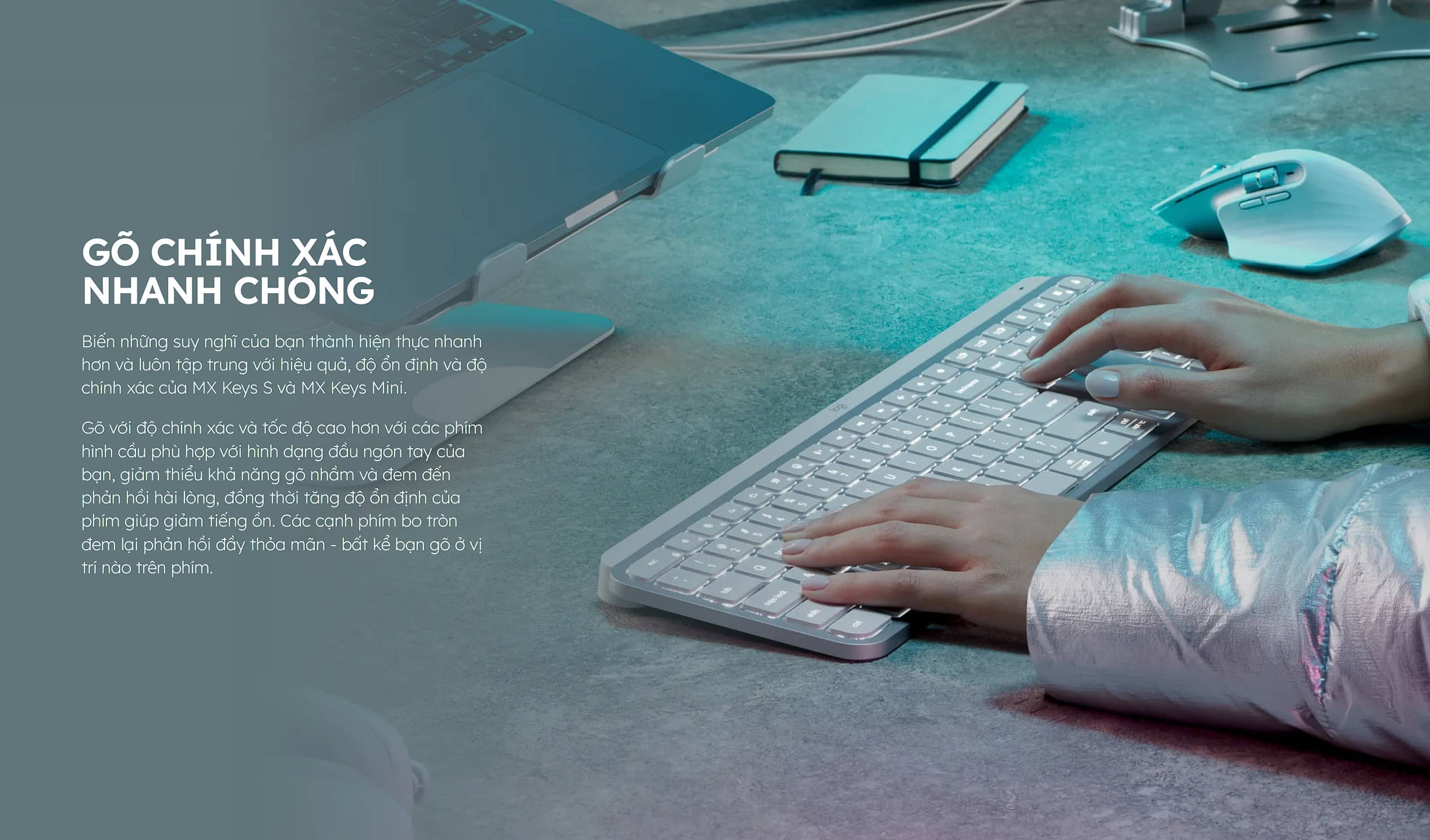 Bàn phím không dây Logitech MX Keys S