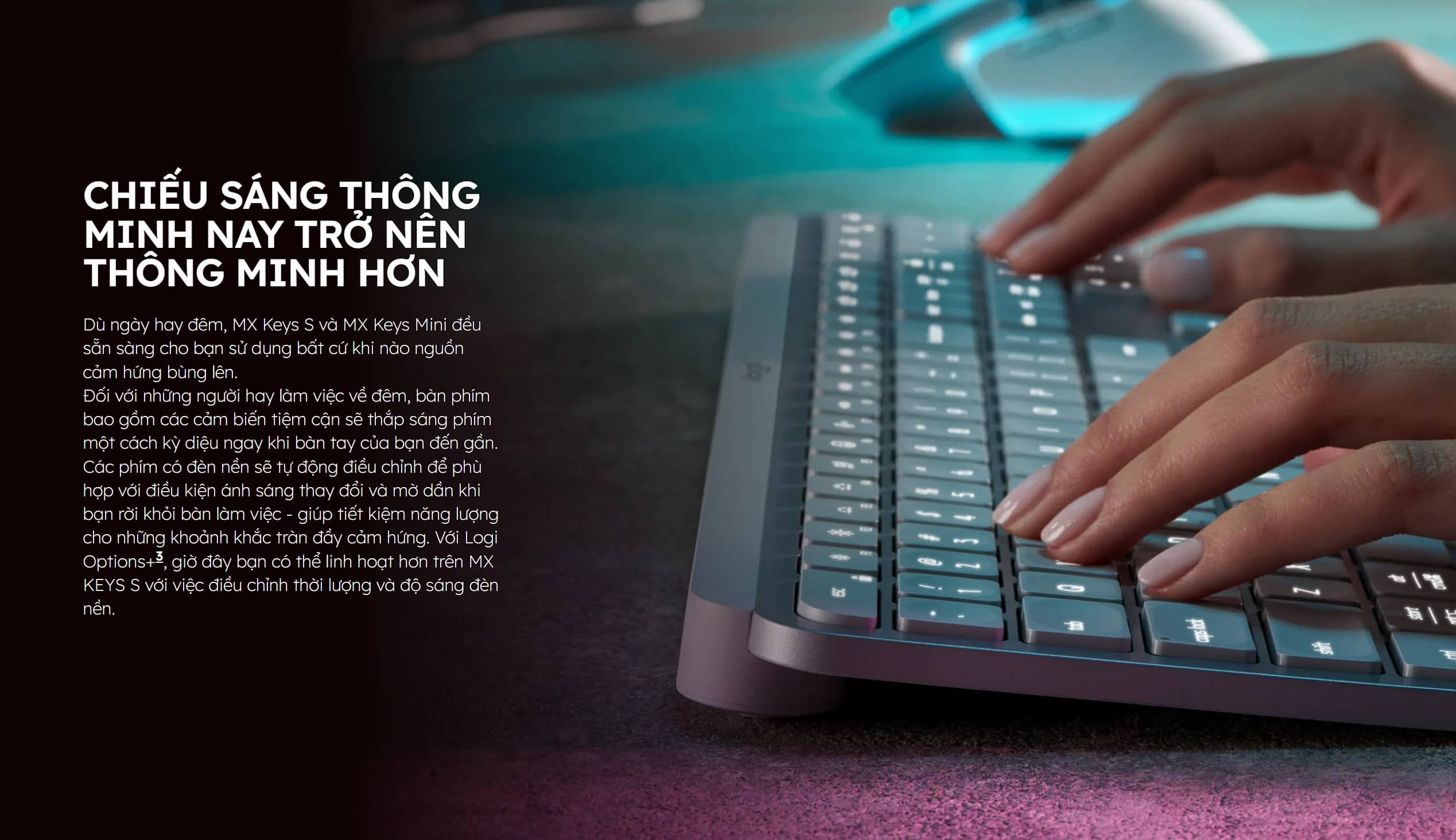 Bàn phím không dây Logitech MX Keys S