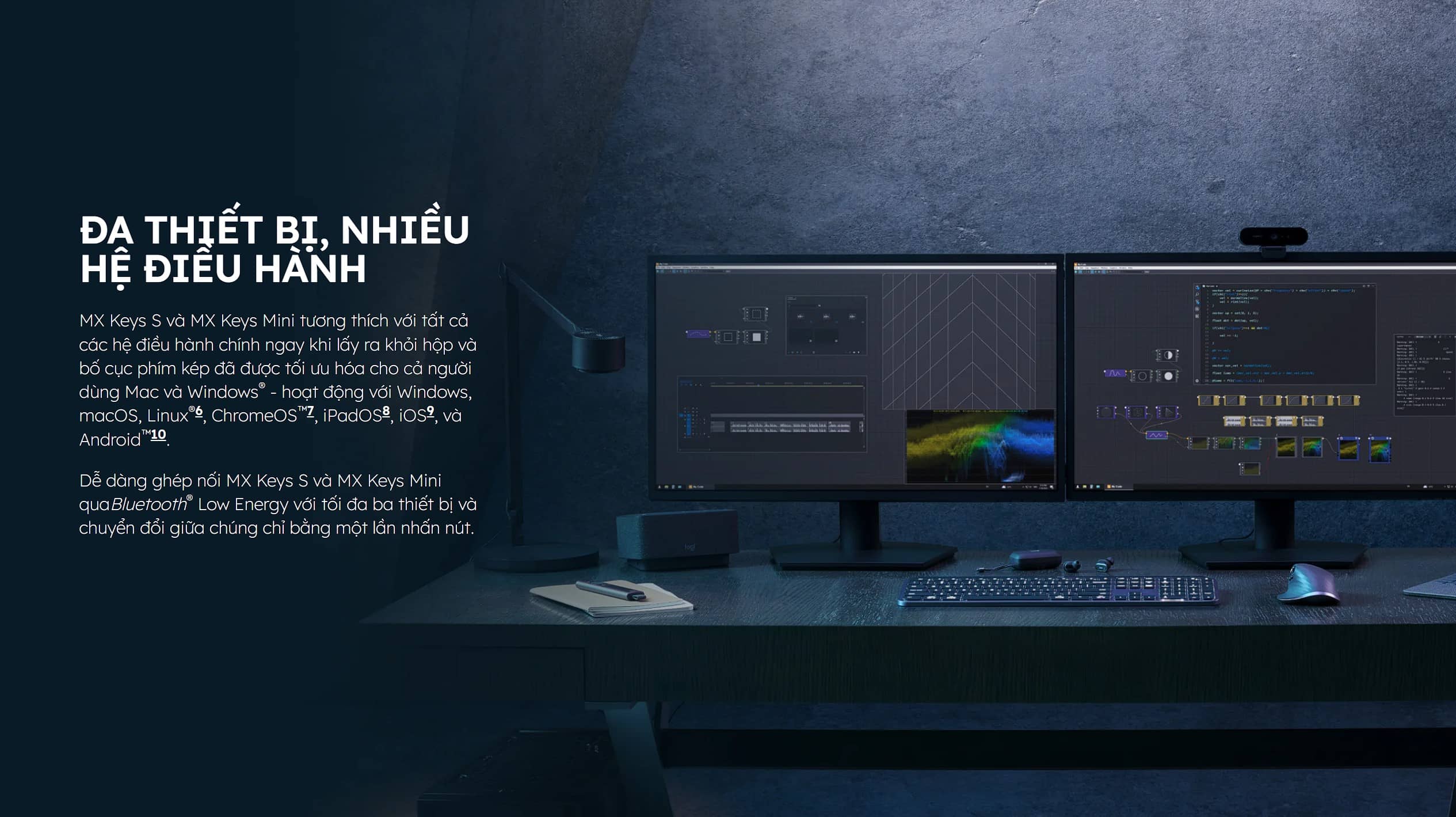 Bàn phím không dây Logitech MX Keys S